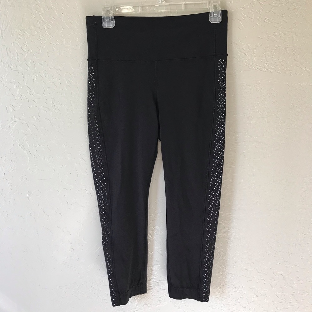 Lululemon Colour Me Quick Crop Black White Leggings